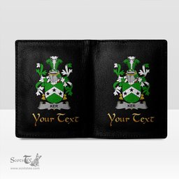 Irish Ker Coat of Arms Family Crest Irish Leather Wallet