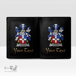Irish Keenan or O Kinahan Coat of Arms Family Crest Irish Leather Wallet