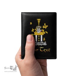 Irish Kelleher or O Kelleher Coat of Arms Family Crest Irish Leather Wallet