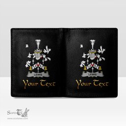 Irish Lewis Coat of Arms Family Crest Irish Leather Wallet