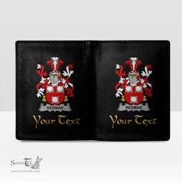 Irish Redman Coat of Arms Family Crest Irish Leather Wallet