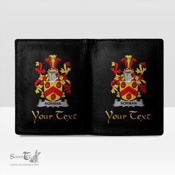 Irish Norman Coat of Arms Family Crest Irish Leather Wallet