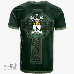 Irish Boland Coat of Arms Irish T Shirt Irish Cross with Celtic Knot and Claddagh Ring T Shirt