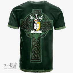 Irish Cross Coat of Arms Irish T Shirt Irish Cross with Celtic Knot and Claddagh Ring T Shirt