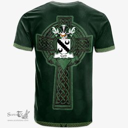 Irish Cant Coat of Arms Irish T Shirt Irish Cross with Celtic Knot and Claddagh Ring T Shirt