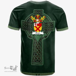 Irish Bruce Coat of Arms Irish T Shirt Irish Cross with Celtic Knot and Claddagh Ring T Shirt