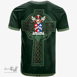 Irish MacClintock Coat of Arms Irish T Shirt Irish Cross with Celtic Knot and Claddagh Ring T Shirt