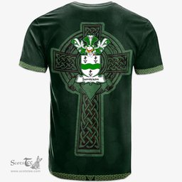 Irish Jamieson Coat of Arms Irish T Shirt Irish Cross with Celtic Knot and Claddagh Ring T Shirt