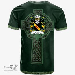 Irish Adda of Mochnant Welsh Coat of Arms Irish T Shirt Irish Cross with Celtic Knot and Claddagh Ring T Shirt