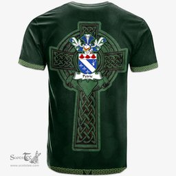 Irish Petrie Coat of Arms Irish T Shirt Irish Cross with Celtic Knot and Claddagh Ring T Shirt