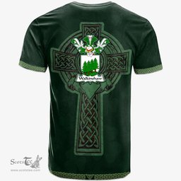 Irish Walkinshaw Coat of Arms Irish T Shirt Irish Cross with Celtic Knot and Claddagh Ring T Shirt