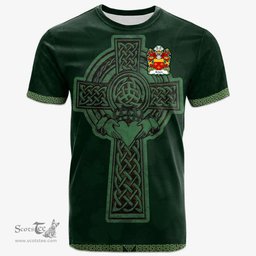 Irish Arden Sir John of Cheshire Welsh Coat of Arms Irish T Shirt Irish Cross with Celtic Knot and Claddagh Ring T Shirt