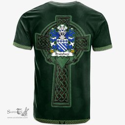 Irish Bradshaw of St. Dogmaels Pembrokeshire Welsh Coat of Arms Irish T Shirt Irish Cross with Celtic Knot and Claddagh Ring T Shirt