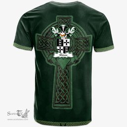 Irish Shives Coat of Arms Irish T Shirt Irish Cross with Celtic Knot and Claddagh Ring T Shirt