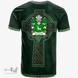 Irish Iorwerth AP DAFYDD Welsh Coat of Arms Irish T Shirt Irish Cross with Celtic Knot and Claddagh Ring T Shirt