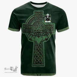 Irish Thomas of Monmouthshire Welsh Coat of Arms Irish T Shirt Irish Cross with Celtic Knot and Claddagh Ring T Shirt