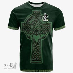 Irish Dewi Sant Saint David Welsh Coat of Arms Irish T Shirt Irish Cross with Celtic Knot and Claddagh Ring T Shirt