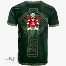 Irish Brent of Pembrokeshire Welsh Coat of Arms Irish T Shirt Irish Cross with Celtic Knot and Claddagh Ring T Shirt