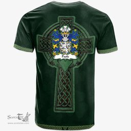 Irish Poole of Hawarden Flint Welsh Coat of Arms Irish T Shirt Irish Cross with Celtic Knot and Claddagh Ring T Shirt
