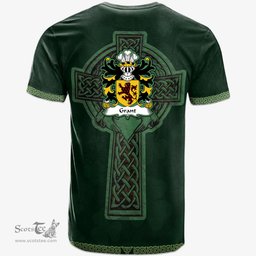 Irish Grant of Llwyn y grant Glamorgan Welsh Coat of Arms Irish T Shirt Irish Cross with Celtic Knot and Claddagh Ring T Shirt