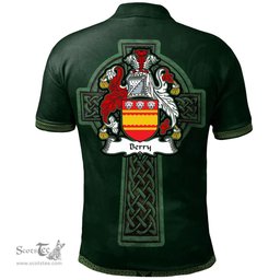 Irish Berry Coat of Arms Irish Polo Shirt Irish Cross with Celtic Knot and Claddagh Ring Polo Shirt