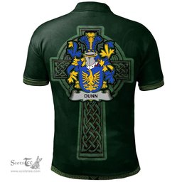 Irish Dunn or O'Dunn Coat of Arms Irish Polo Shirt Irish Cross with Celtic Knot and Claddagh Ring Polo Shirt