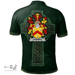 Irish Fanning Coat of Arms Irish Polo Shirt Irish Cross with Celtic Knot and Claddagh Ring Polo Shirt