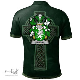 Irish Dargan or McDeargan Coat of Arms Irish Polo Shirt Irish Cross with Celtic Knot and Claddagh Ring Polo Shirt