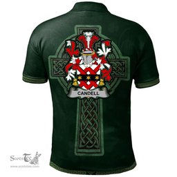 Irish Candell Coat of Arms Irish Polo Shirt Irish Cross with Celtic Knot and Claddagh Ring Polo Shirt