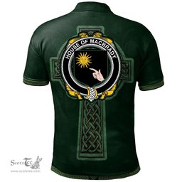 Irish House of MACBRADY Coat of Arms Irish Polo Shirt Irish Cross with Celtic Knot and Claddagh Ring Polo Shirt
