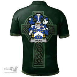 Irish Hodge Coat of Arms Irish Polo Shirt Irish Cross with Celtic Knot and Claddagh Ring Polo Shirt