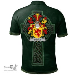 Irish Gould Coat of Arms Irish Polo Shirt Irish Cross with Celtic Knot and Claddagh Ring Polo Shirt