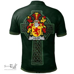 Irish Lalor or O'Lawlor Coat of Arms Irish Polo Shirt Irish Cross with Celtic Knot and Claddagh Ring Polo Shirt