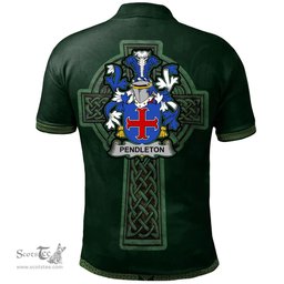 Irish Pendleton Coat of Arms Irish Polo Shirt Irish Cross with Celtic Knot and Claddagh Ring Polo Shirt