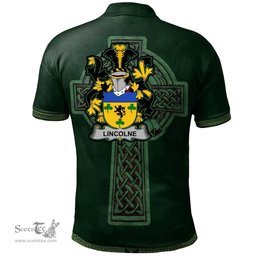 Irish Lincolne Coat of Arms Irish Polo Shirt Irish Cross with Celtic Knot and Claddagh Ring Polo Shirt