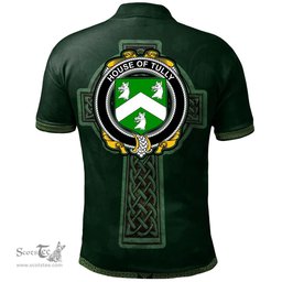 Irish House of TULLY (MACATILLA)) Coat of Arms Irish Polo Shirt Irish Cross with Celtic Knot and Claddagh Ring Polo Shirt