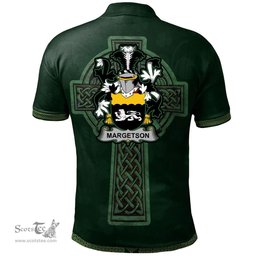 Irish Margetson Coat of Arms Irish Polo Shirt Irish Cross with Celtic Knot and Claddagh Ring Polo Shirt