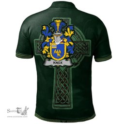 Irish Knox Coat of Arms Irish Polo Shirt Irish Cross with Celtic Knot and Claddagh Ring Polo Shirt