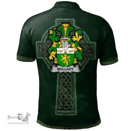 Irish Mullady or O'Mullady Coat of Arms Irish Polo Shirt Irish Cross with Celtic Knot and Claddagh Ring Polo Shirt