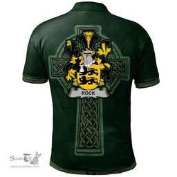 Irish Rock Coat of Arms Irish Polo Shirt Irish Cross with Celtic Knot and Claddagh Ring Polo Shirt