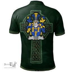 Irish Vane Coat of Arms Irish Polo Shirt Irish Cross with Celtic Knot and Claddagh Ring Polo Shirt