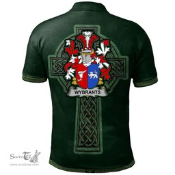 Irish Wybrants Coat of Arms Irish Polo Shirt Irish Cross with Celtic Knot and Claddagh Ring Polo Shirt