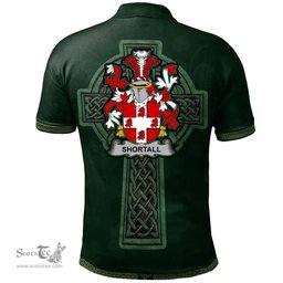 Irish Shortall Coat of Arms Irish Polo Shirt Irish Cross with Celtic Knot and Claddagh Ring Polo Shirt