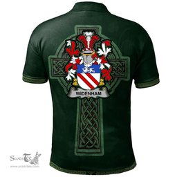Irish Widenham Coat of Arms Irish Polo Shirt Irish Cross with Celtic Knot and Claddagh Ring Polo Shirt