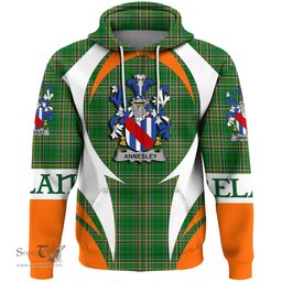 Irish Annesley Coat of Arms Family Crest Ireland Hoodie Irish National Tartan Action Style