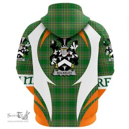Irish Bulkeley Coat of Arms Family Crest Ireland Hoodie Irish National Tartan Action Style