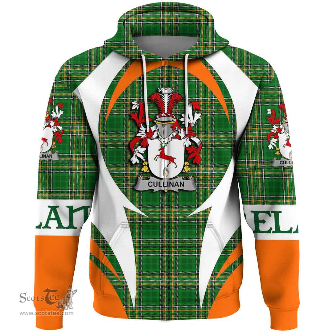 Irish Cullinan or O Cullinane Coat of Arms Family Crest Ireland Hoodie Irish National Tartan Action Style