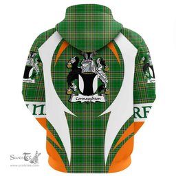 Irish Connaughton Coat of Arms Family Crest Ireland Hoodie Irish National Tartan Action Style