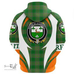 Irish House of O CONNELL Coat of Arms Family Crest Ireland Hoodie Irish National Tartan Action Style