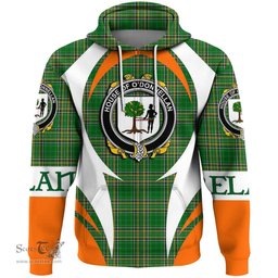 Irish House of O DONNELLAN Coat of Arms Family Crest Ireland Hoodie Irish National Tartan Action Style